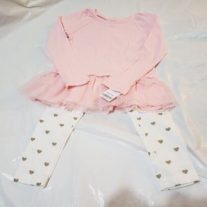 NWT Carter's Toddler Girl 2pc Outfit Size 3T